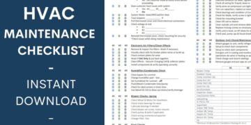 HVAC Preventative Maintenance Checklist Template - Editable Microsoft ...